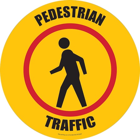 Superior Mark Floor Sign, Rubber, Pedestrian Traffic, 17.5in RFS0597